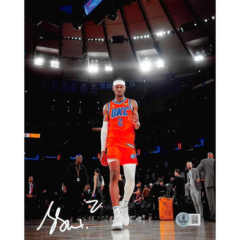 Thunder Shai Gilgeous-Alexander Authentic Signed 8x10 Photo BAS #BQ96266