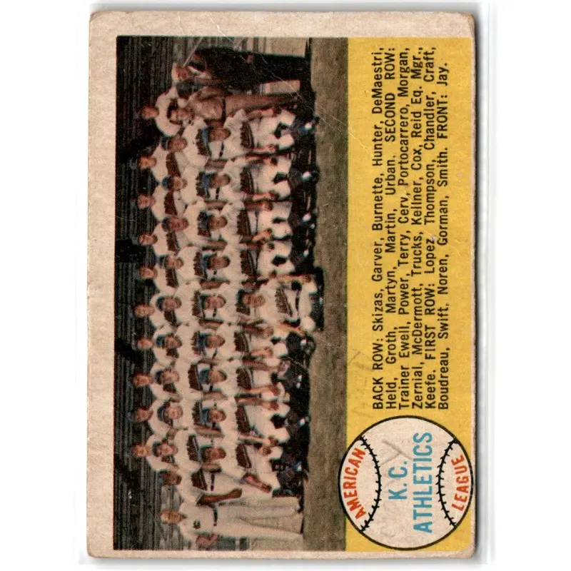 1958 Topps Kansas City Athletics #174
