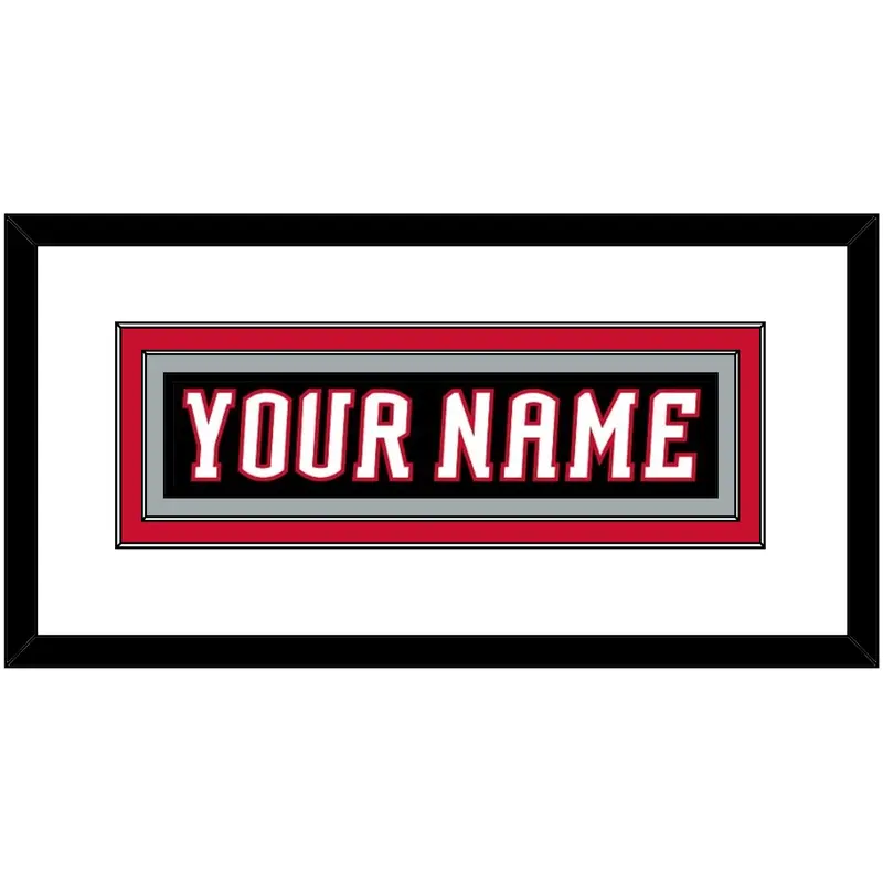 Buffalo Nameplate - Home White/Road Black (1996-2006) - Double Mat 1