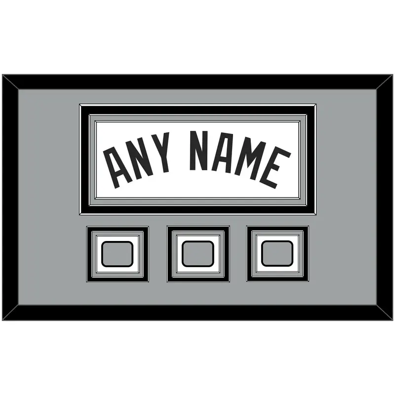 San Antonio Name With 3 Champions Trophy Patches - Home White (2002-2017) - Triple Mat 3