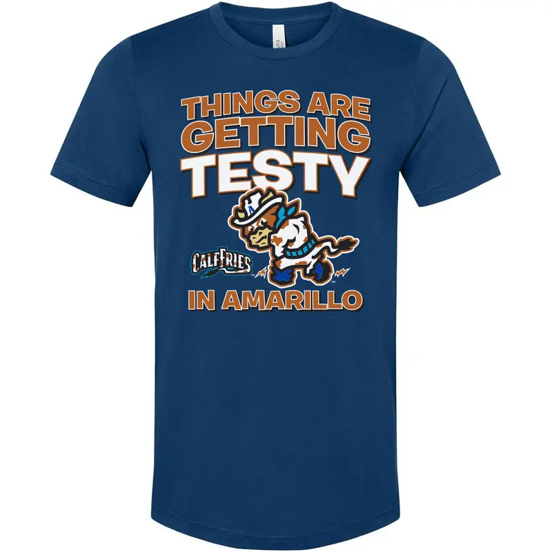 Amarillo Sod Poodles Calf Fries Royal Testy Tee