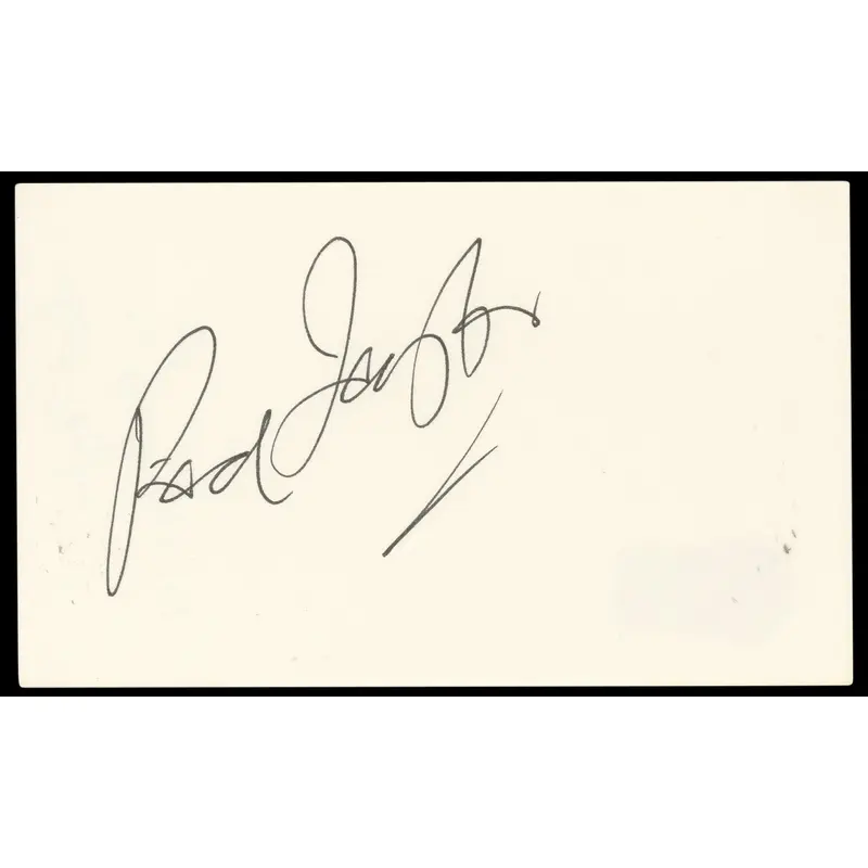 Rod Taylor Young Cassidy Authentic Signed 3x5 Index Card BAS #BN33310