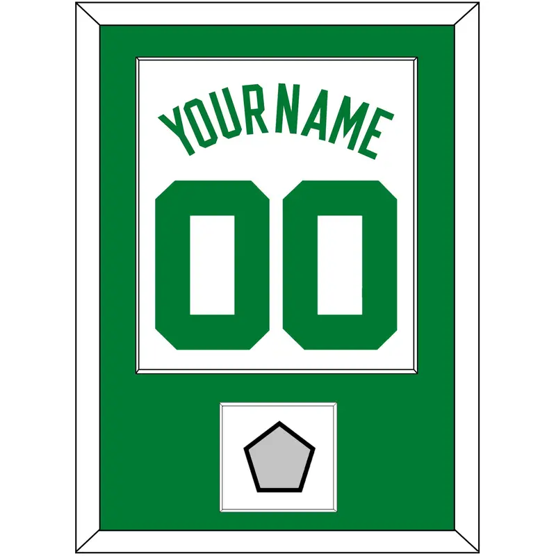 Boston Name & Number With Finals Patch - Home White (1972-2018) - Single Mat 1