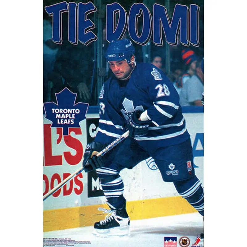 Tie Domi "Superstar" Toronto Maple Leafs NHL Hockey Action Poster - Starline 1997