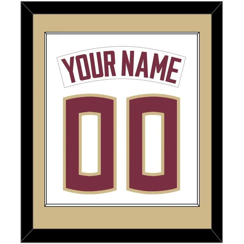 Florida State Baseball Nameplate & Number (Back) Combined - Home White - Single Mat 2