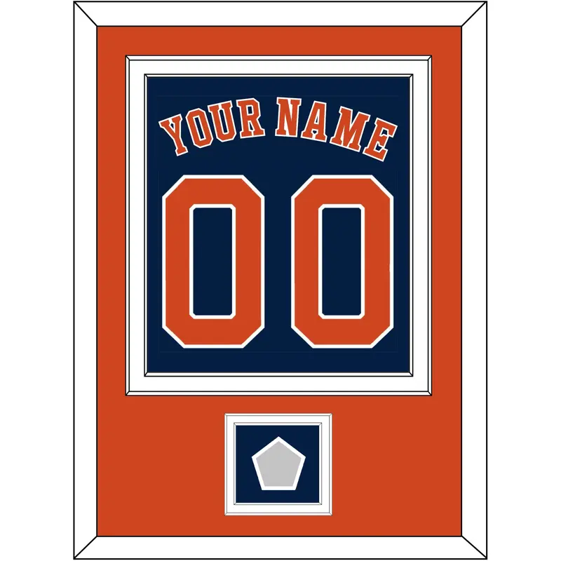 Houston Name, Number & World Series Jersey Patch - Alternate Blue - Double Mat 2