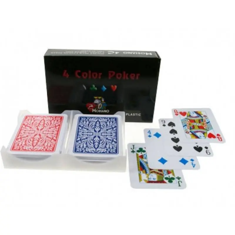 Modiano Club 4 Colour 2 Deck Poker Card Set 9Ball India | Kibi Sports