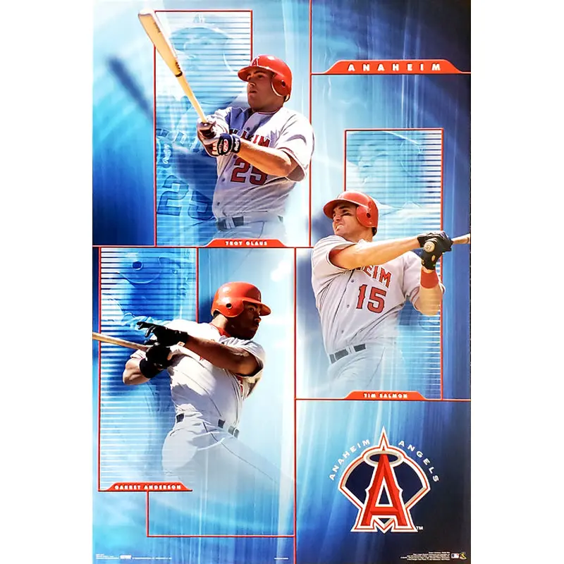 Anaheim Angels "Sluggers" (Anderson, Glaus, Salmon) Poster - Costacos 2003