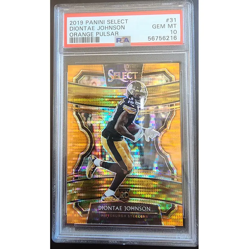 Diontae Johnson 2019 Select #31 Orange Pulsar #7/11 PSA 10 Gem Mint