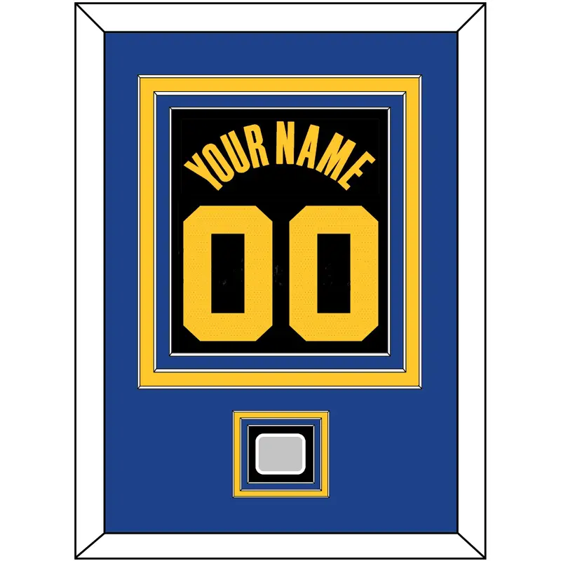 Golden State Name & Number With Champions Patch - Black City (2019-2022) - Triple Mat 3