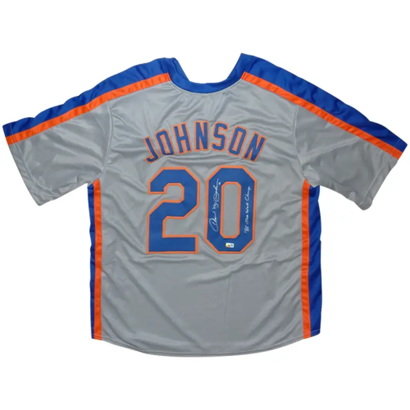 Howard Johnson Autographed New York (Grey #20) Custom Jersey - JSA