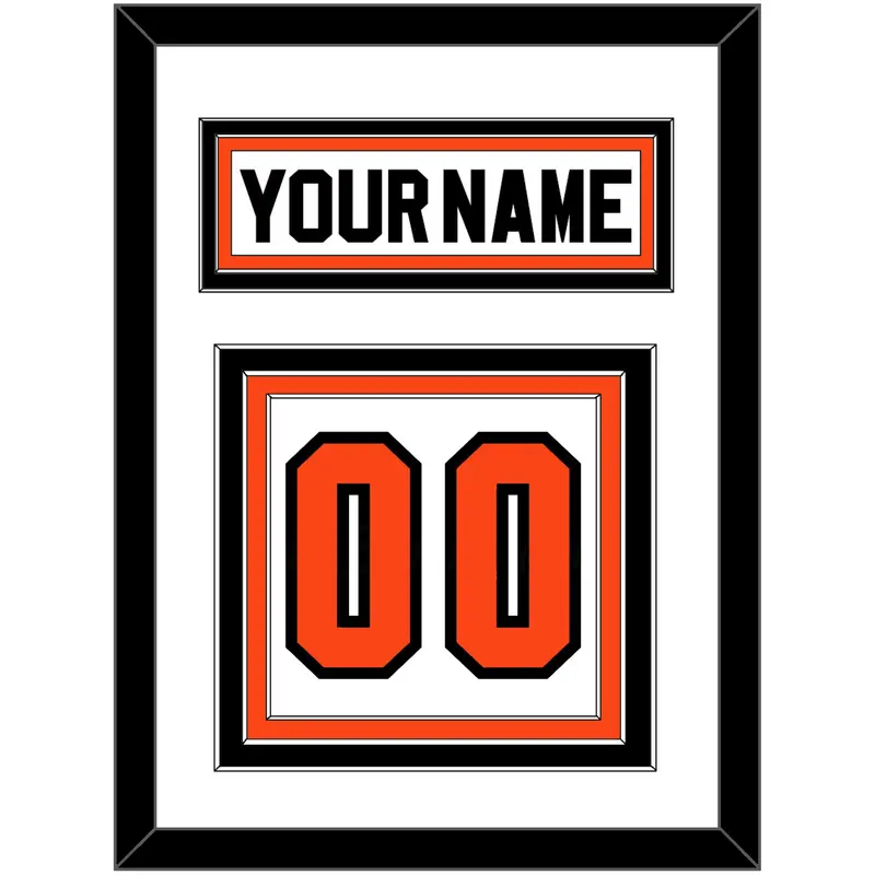 Philadelphia Nameplate & Number (Back) - Home White (1983-2007) - Triple Mat 1