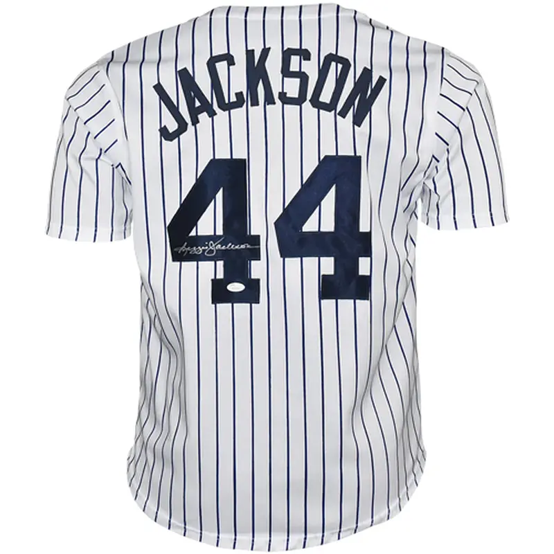 Reggie Jackson Autographed New York (Pinstripe #44) Custom Jersey - JSA