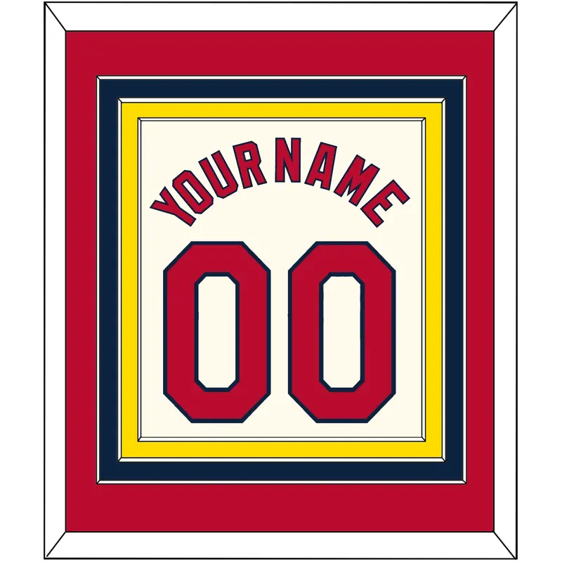 St. Louis Name & Number - Alternate Cream - Triple Mat 2