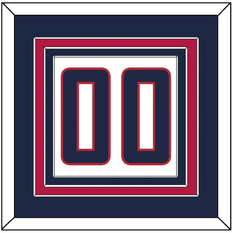 United States Mens Hockey Number - 2010 Olympics Home White - Triple Mat 2