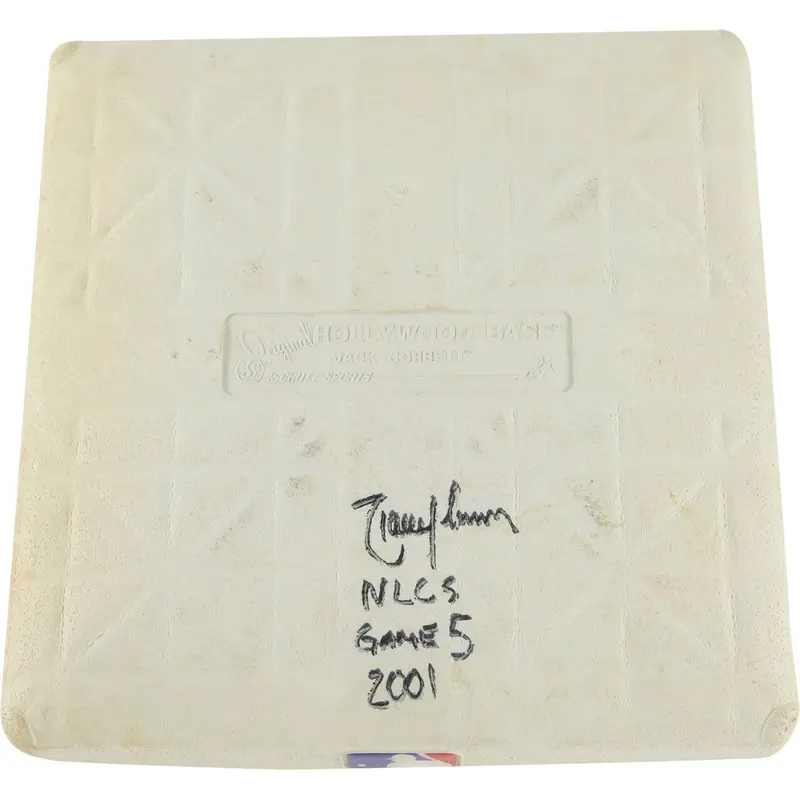Randy Johnson Signed 2001 NLCS Game 1 Game Used Base Steiner & MLB Authentic