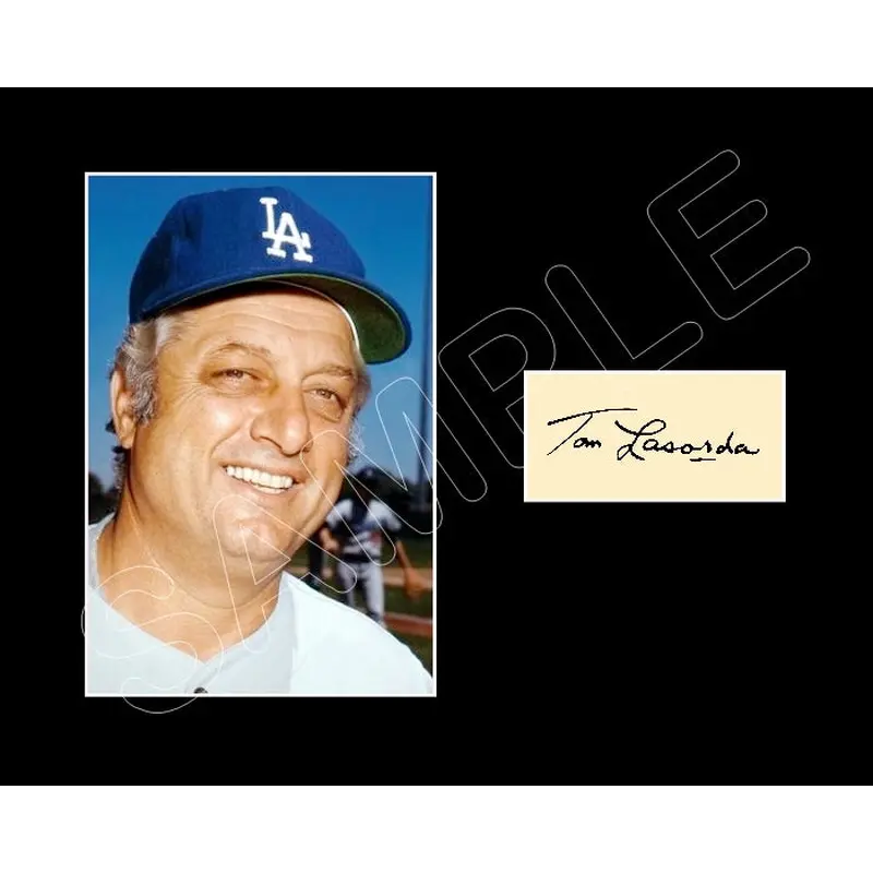 Tommy Lasorda Matted Photo Display 8X10 - Los Angeles Dodgers - 468