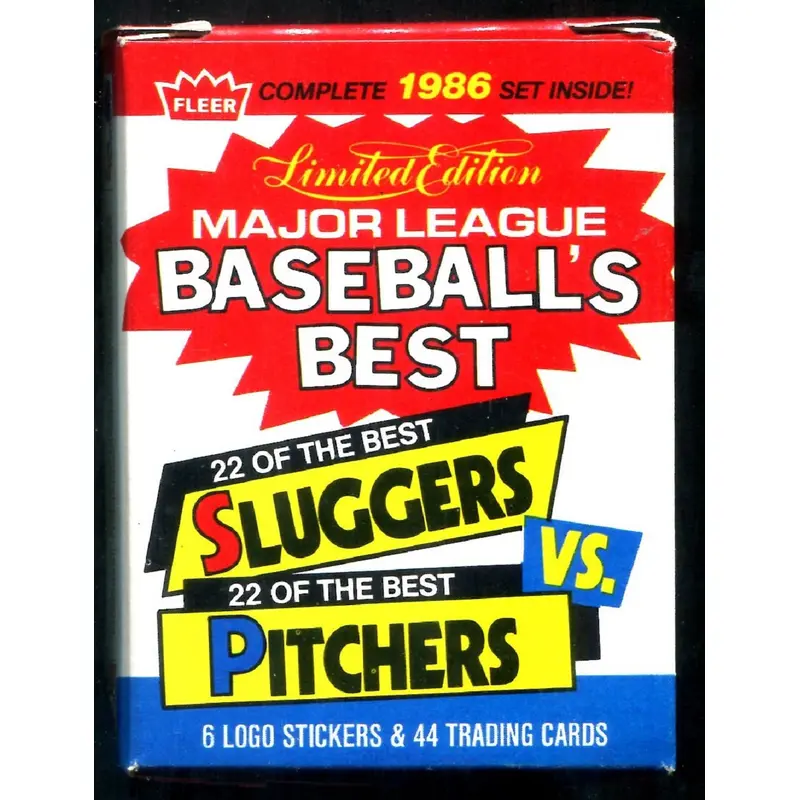 1986 Fleer Baseball Sluggers vs. Pitchers Factory Set