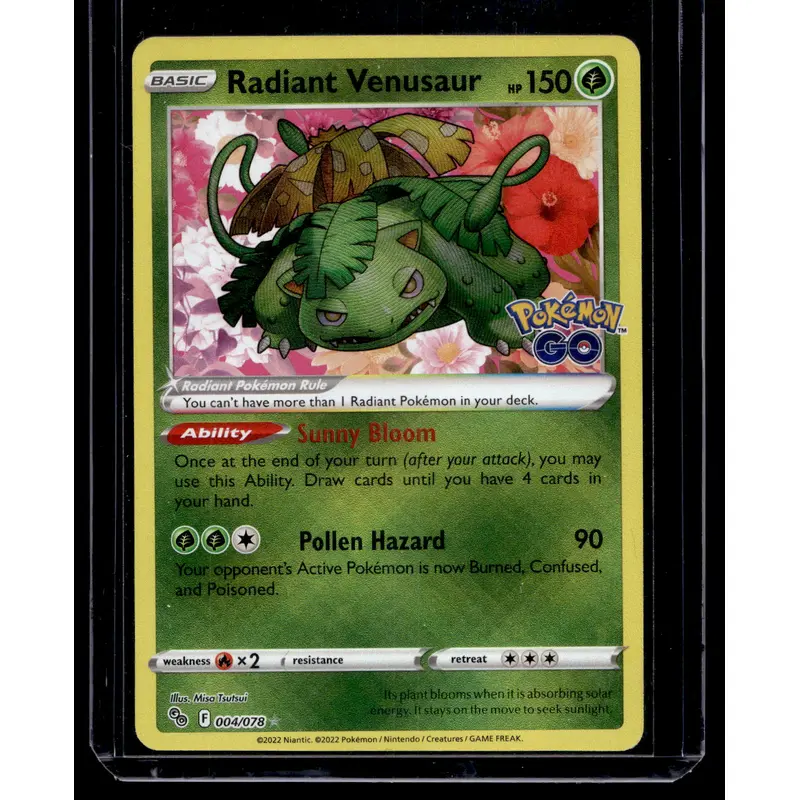 2022 Pokemon Sword & Shield - Pokemon Go - Radiant Venusaur #004