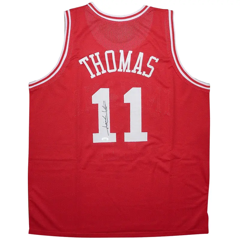 Isiah Thomas Autographed Indiana (Red #11) Custom Jersey - JSA