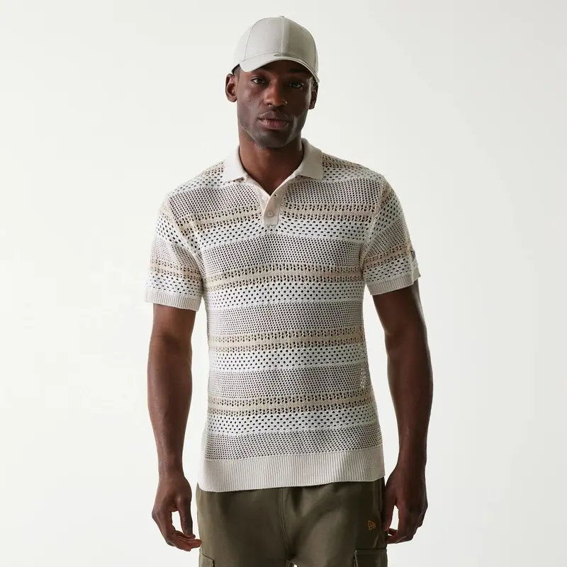 New Era Japan Mesh White Polo T-Shirt