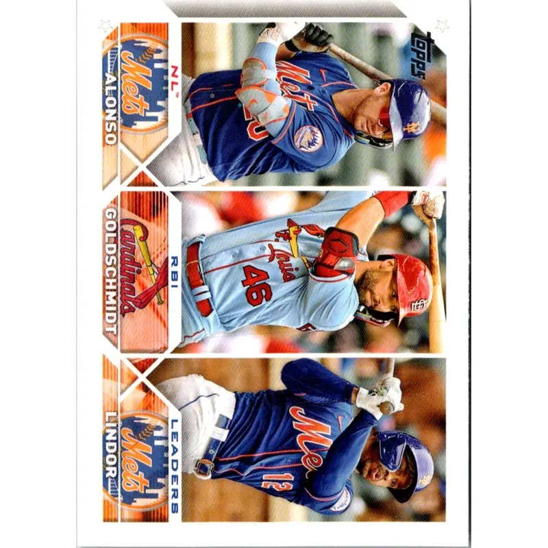 2023 Topps Chrome Sapphire Paul Goldschmidt/Pete Alonso/Francisco Lindor #240
