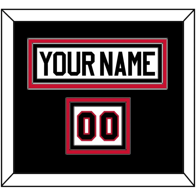 Chicago Nameplate & Number (Shoulder) - Road White - Triple Mat 3
