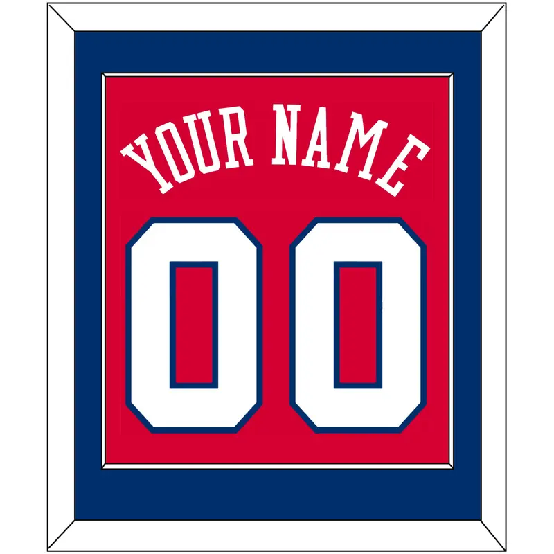 Philadelphia Name & Number - Road Red (1978-1991) - Single Mat 2