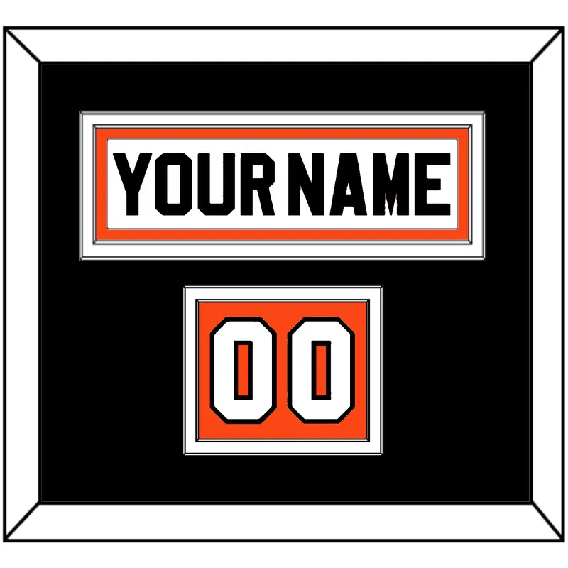 Philadelphia Nameplate & Number (Shoulder) - Road White (2007-2010) - Double Mat 5