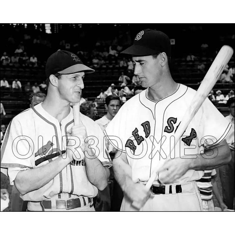 Ted Williams Stan Musial 8X10 Photo - 1948 Red Sox Cardinals - 3323