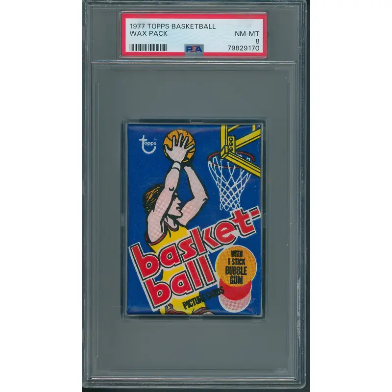 1977 1977/78 Topps Basketball Unopened Wax Pack PSA 8