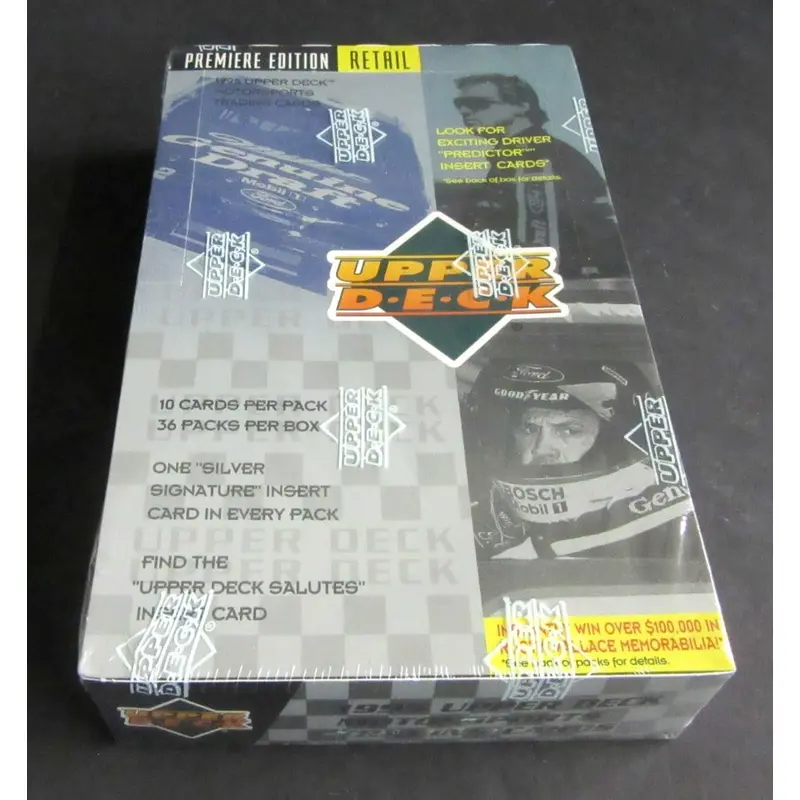 1995 Upper Deck Series 1 Racing Race Cards Box (36/10) (Retail)