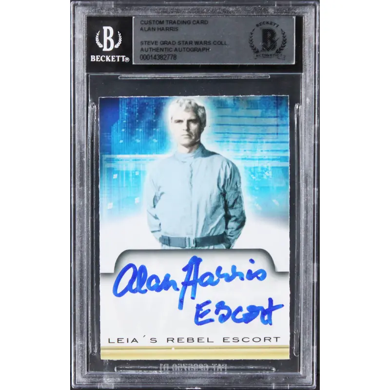 Alan Harris Star Wars "Escort" Authentic Signed Custom Trading Card BAS Slabbed