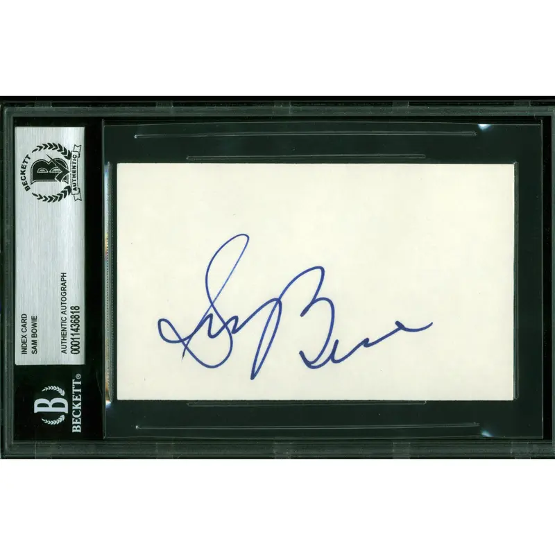 Blazers Sam Bowie Authentic Signed 3x5 Index Card Autographed BAS Slabbed