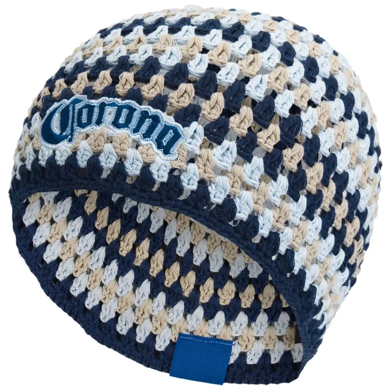 Corona - Blue Tones Crochet Beanie