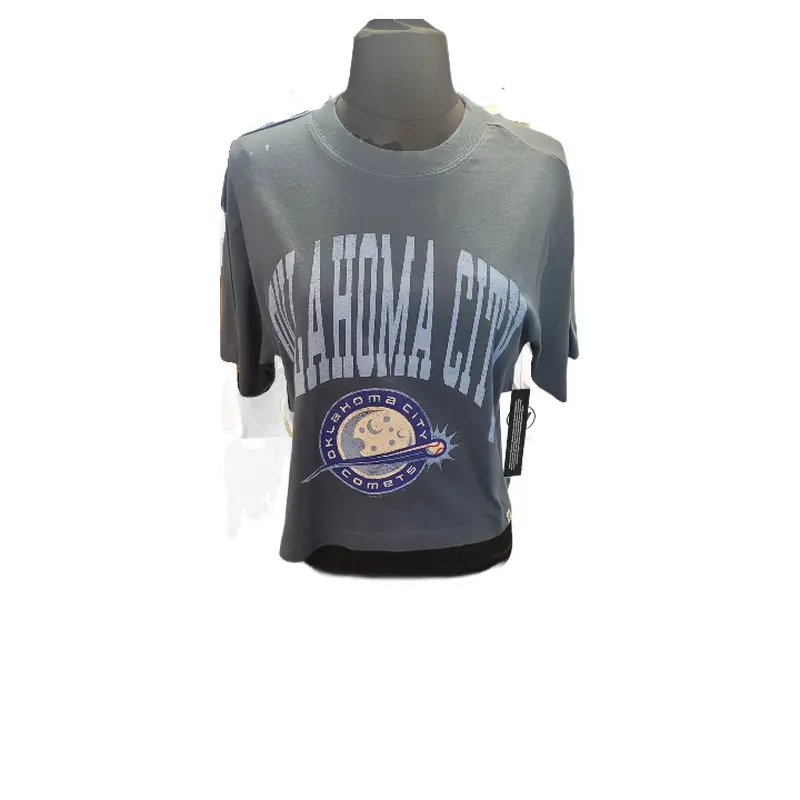 OKC Comets Women's Moon Grey Crop Top