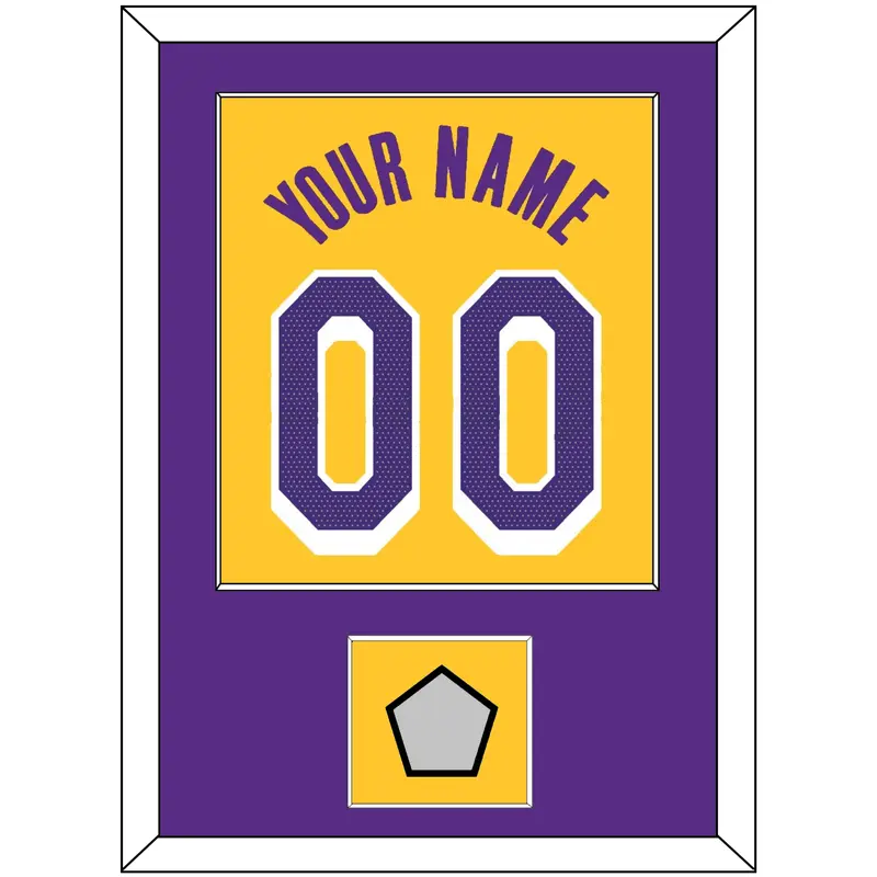Los Angeles Name & Number With Champions Patch - Yellow Icon - Single Mat 2