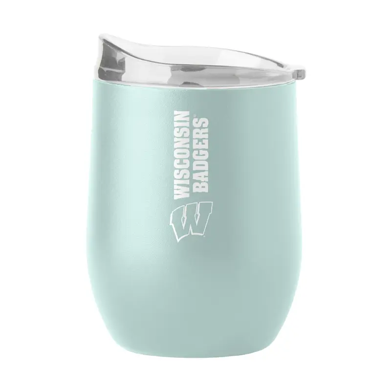 Wisconsin 16oz Vertical Powder Coat Curved Beverage