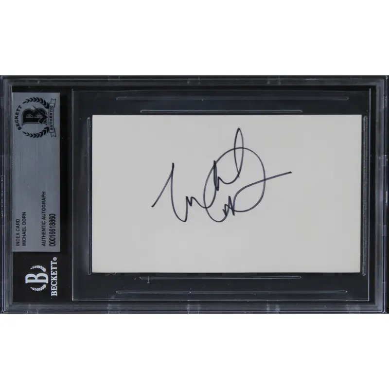 Michael Dorn Star Trek First Contact Signed 3x5 Index Card BAS Slabbed 2