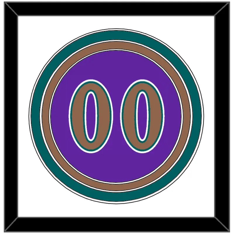 Arizona Number - Alternate Purple (1998-2006) - Triple Mat 1