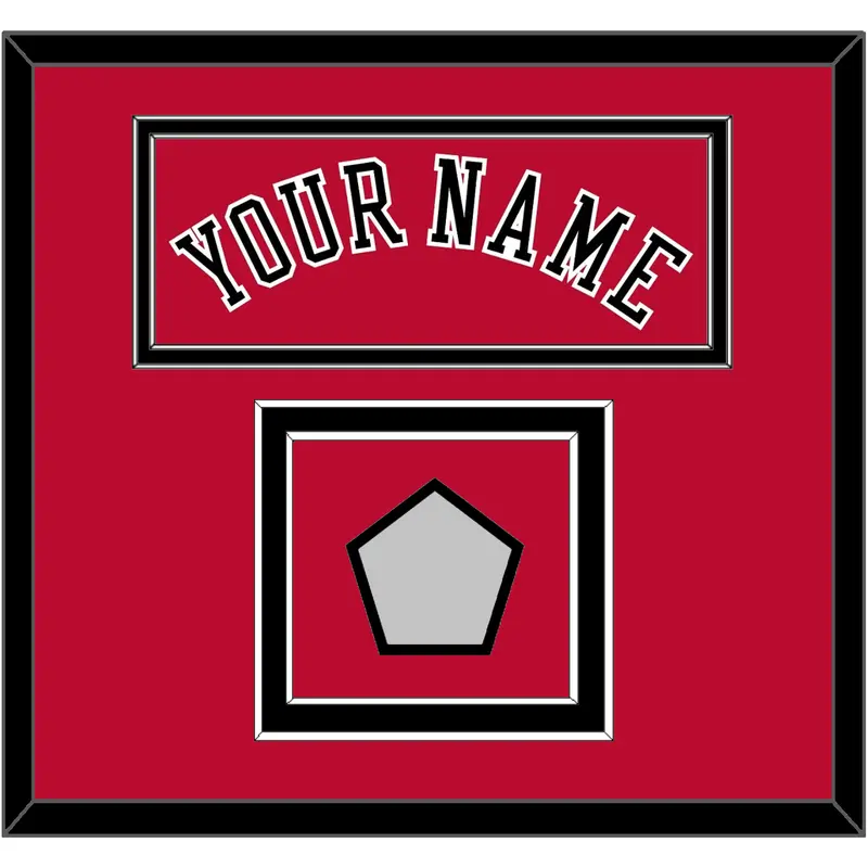Chicago Name & 2X Champions Patch - Road Red (1986-2017) - Double Mat 2