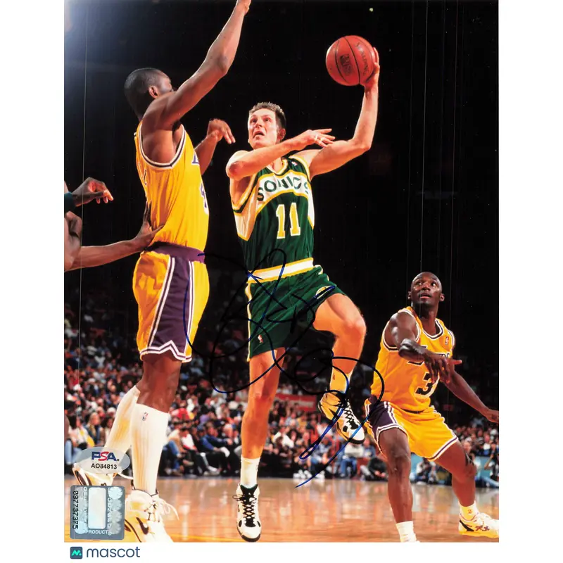 Detlef Schrempf Signed 8x10 Photo PSA Seattle Supersonics
