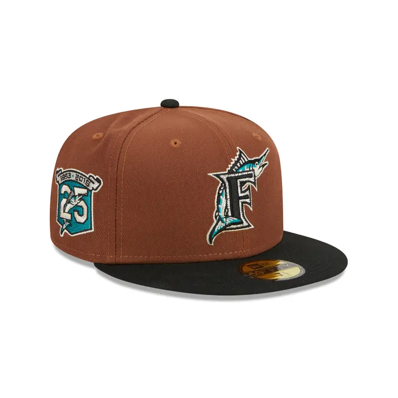 New Era - Florida Marlins - HARVEST 59FIFTY Cap - Brown
