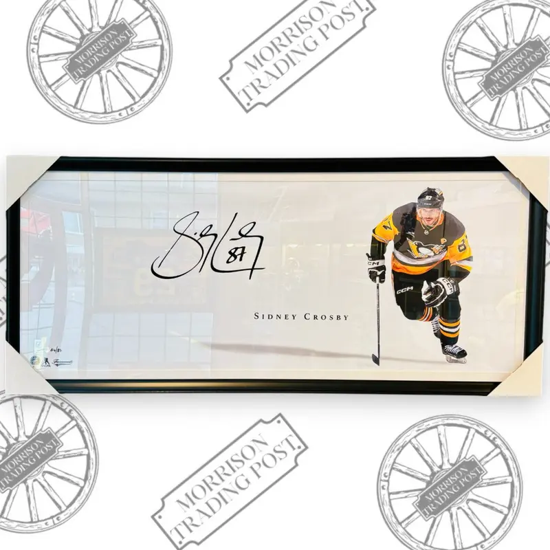 Sidney Crosby Autographed 18x44 Framed Oversize Signature Print (ONLY 87 COPIES)