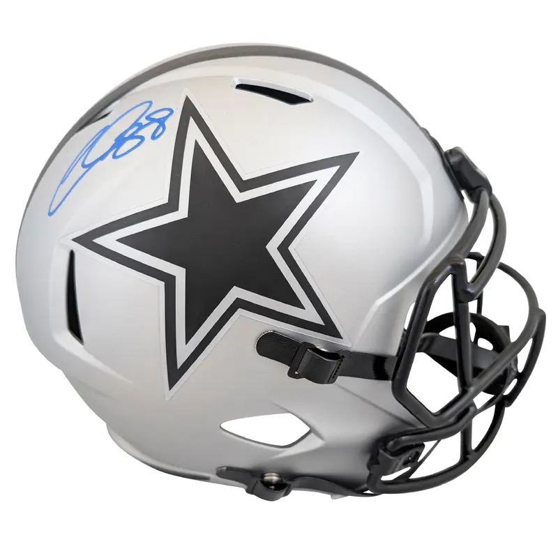 Cowboys CeeDee Lamb Authentic Signed Rave Full Size Speed Rep Helmet Fanatics