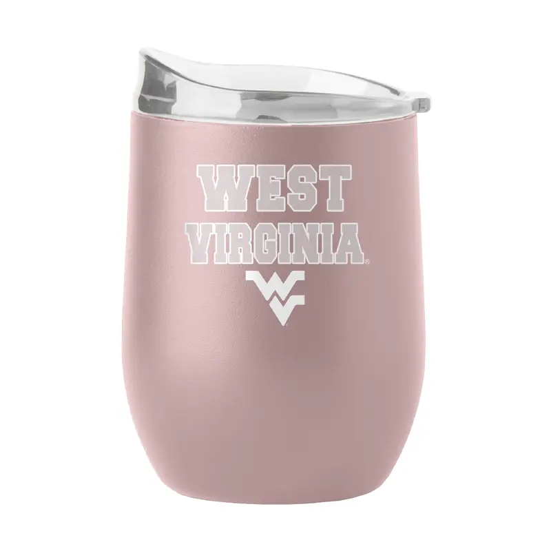 West Virginia 16oz Stencil Powder Coat Curved Beverage