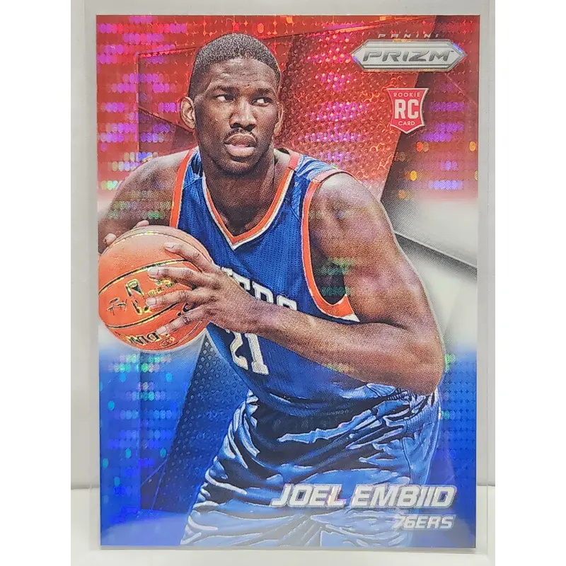 Joel Embiid 2014 Panini Prizm Rookie #253 Red White Blue Prizm