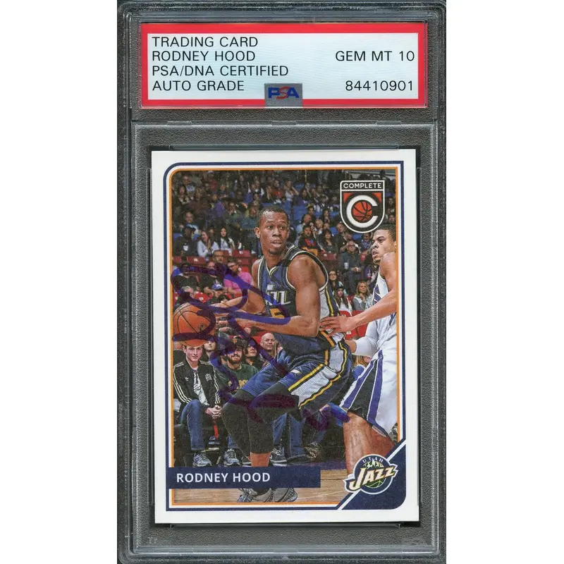 2015-16 Panini Complete #263 Rodney Hood Signed AUTO 10 PSA Slabbed Jazz