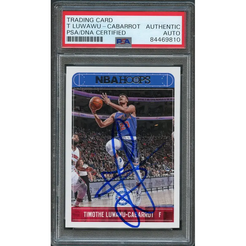 2017-18 NBA Hoops #5 Timothe Luwawu-Cabarrot Signed Card AUTO PSA Slabbed 76ers