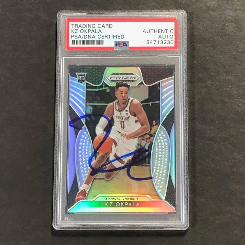 2019 Panini Prizm #97 KZ Okpala Signed Card AUTO PSA Slabbed Heat RC